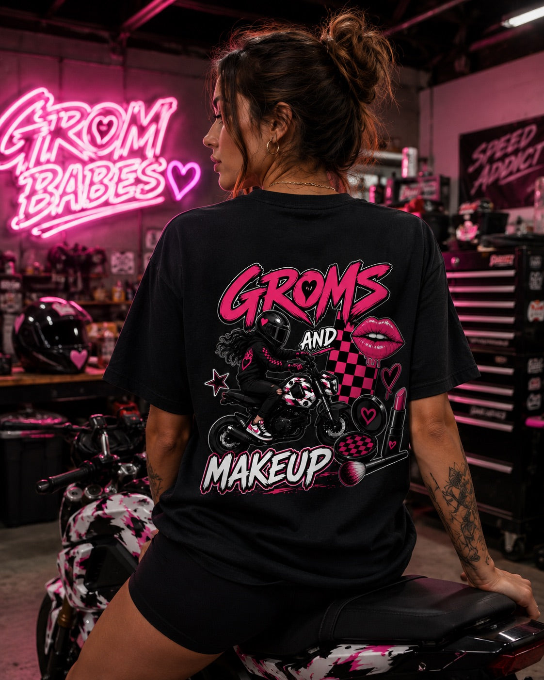 Groms and Makeup Tee