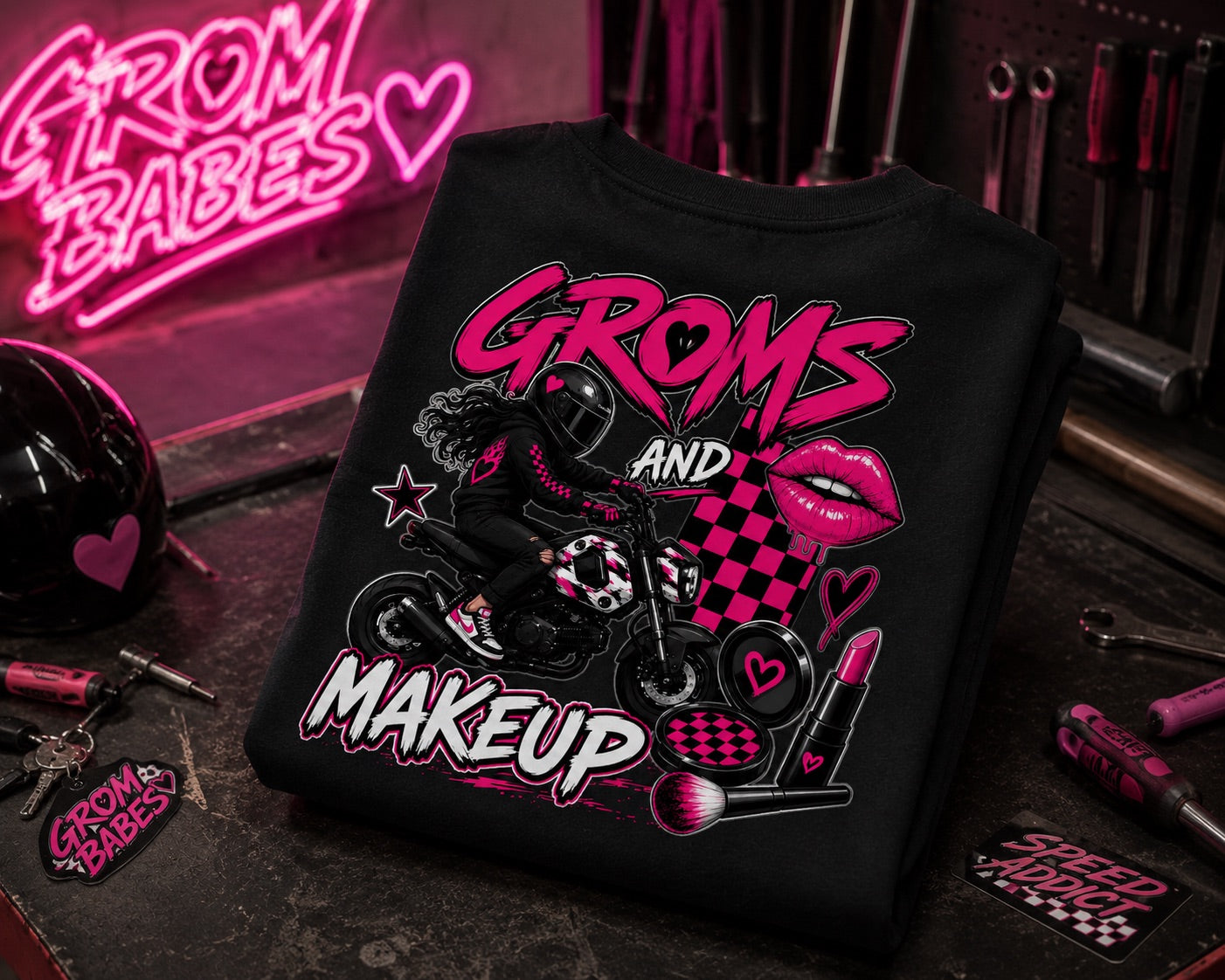 Groms and Makeup Tee